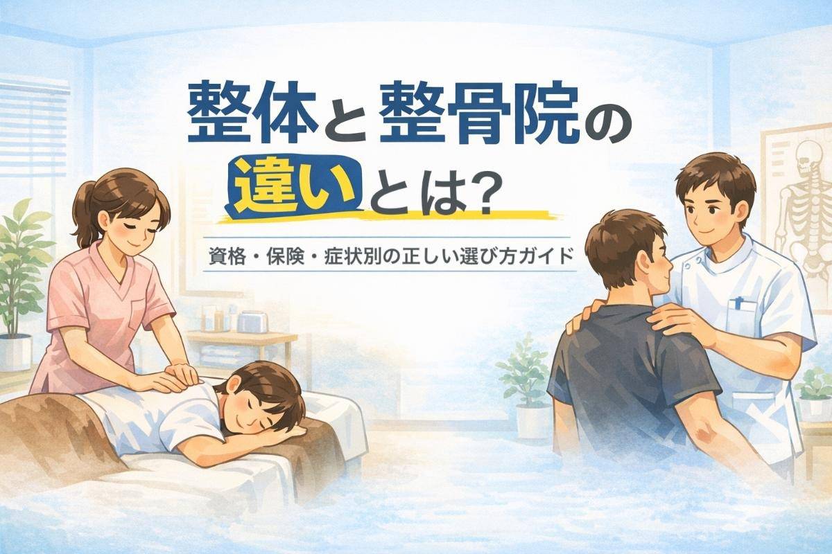 整体と整骨院の違いとは?資格・保険・症状別の正しい選び方ガイド